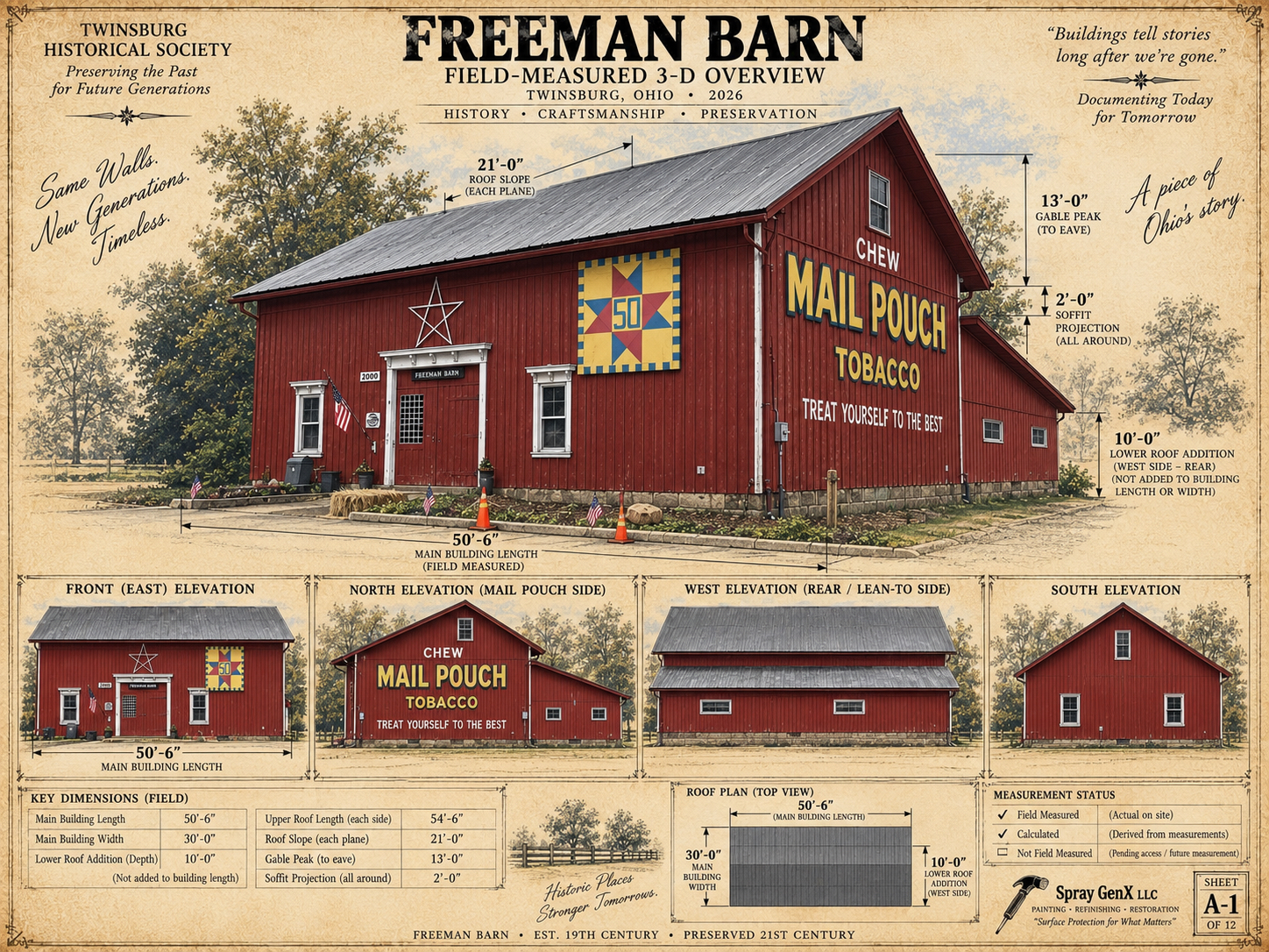 Freeman Barn 3-D overview